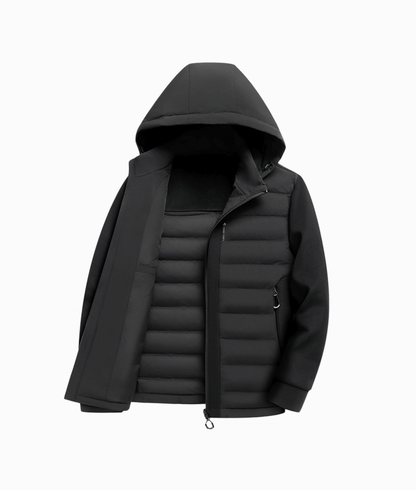 Men’s Winter Jacket – Warm Knitted Layer