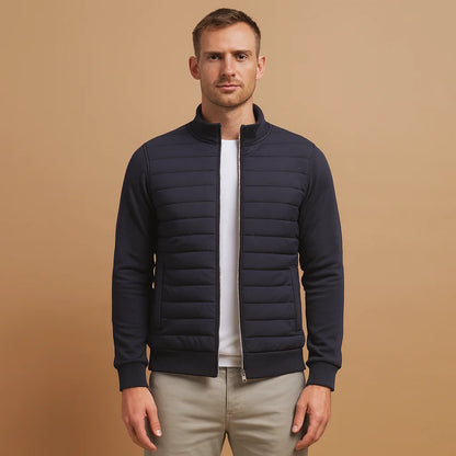 Men's Winter Jacket with High Collar and Elastic Cuffs