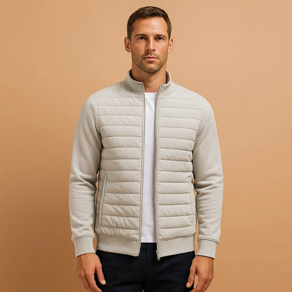 Men's Winter Jacket with High Collar and Elastic Cuffs