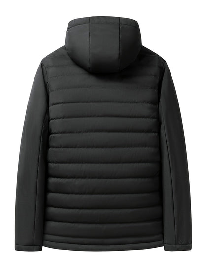 Men's Winter Parka Jacket with Fleece Lining and Hood