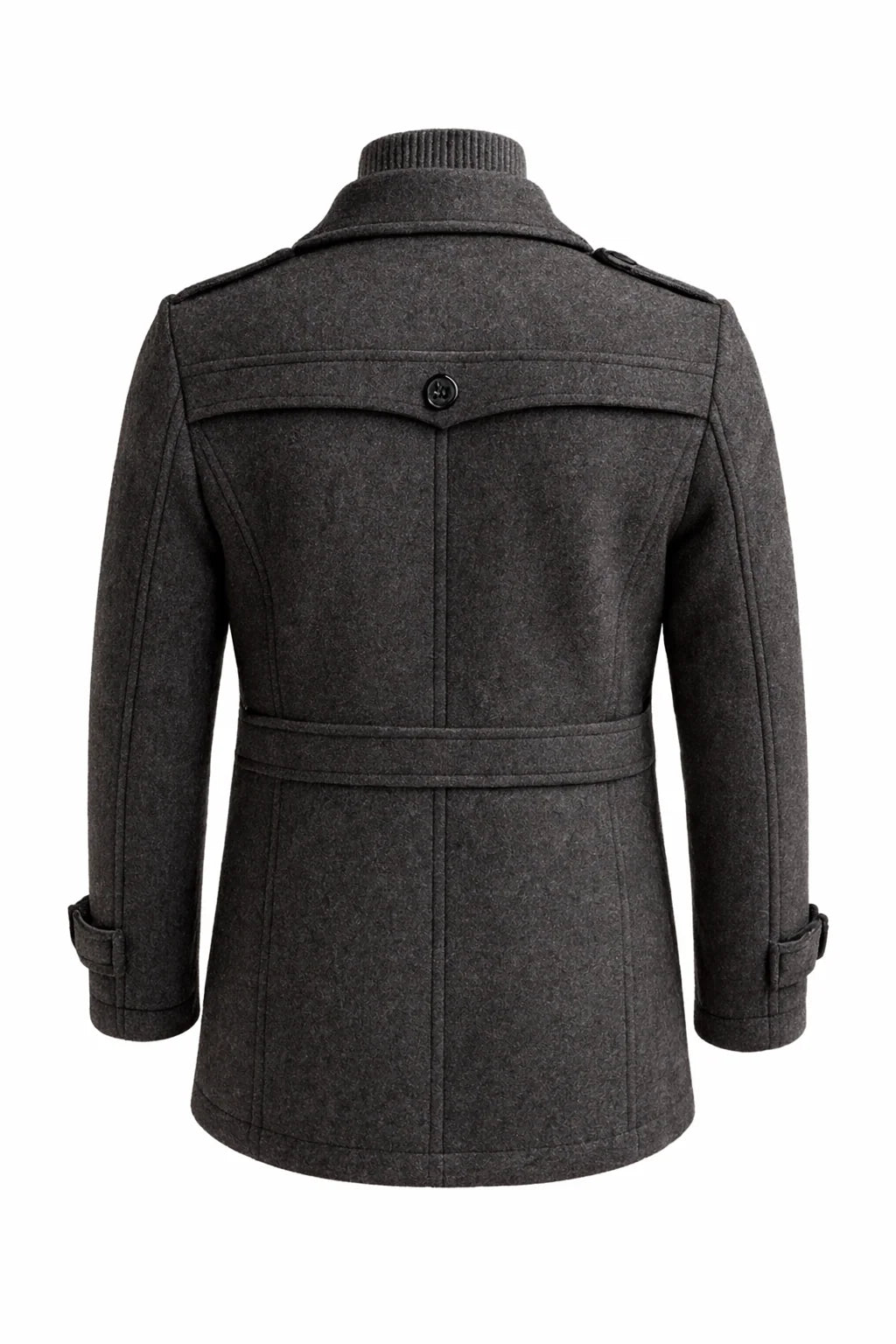 Men's Wool Blend Double-Breasted Overcoat