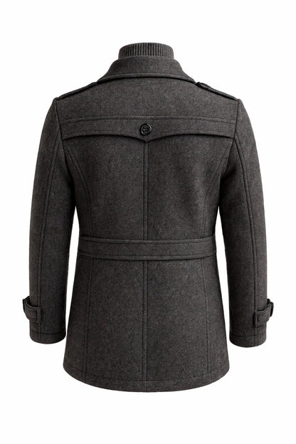 Men's Wool Blend Double-Breasted Overcoat