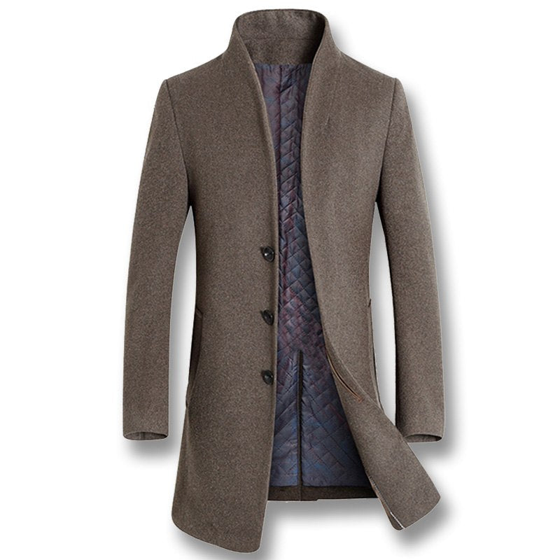 Men's Wool Blend Long Winter Coat