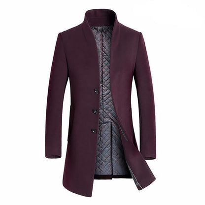 Men's Wool Blend Long Winter Coat