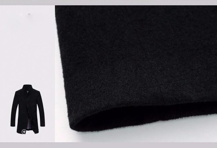 Men's Wool Blend Long Winter Coat