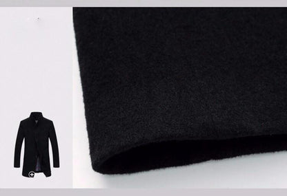 Men's Wool Blend Long Winter Coat