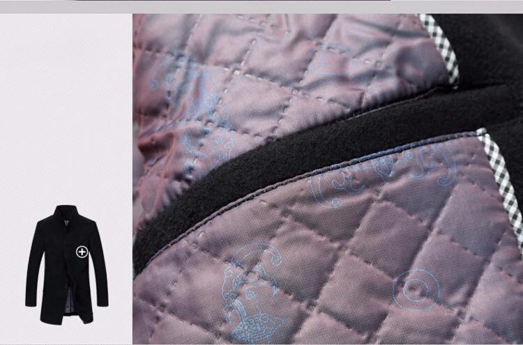 Men's Wool Blend Long Winter Coat