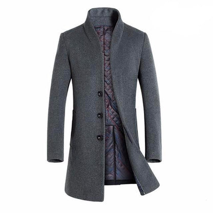 Men's Wool Blend Long Winter Coat