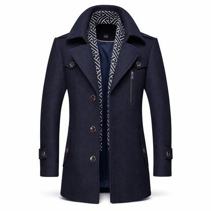 Men's Wool Blend Overcoat Classic Fit