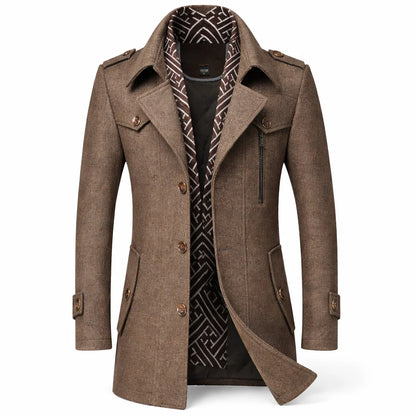 Men's Wool Blend Overcoat Classic Fit