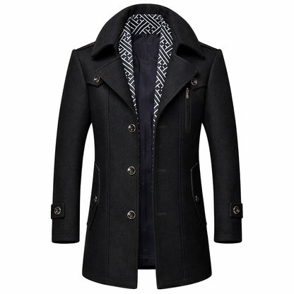 Men's Wool Blend Overcoat Classic Fit