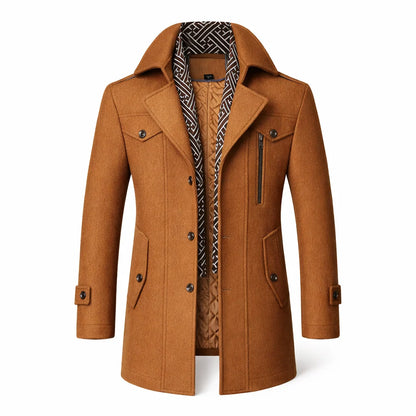 Men's Wool Blend Overcoat Classic Fit