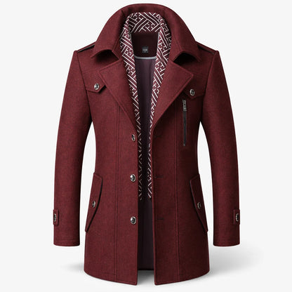 Men's Wool Blend Overcoat Classic Fit