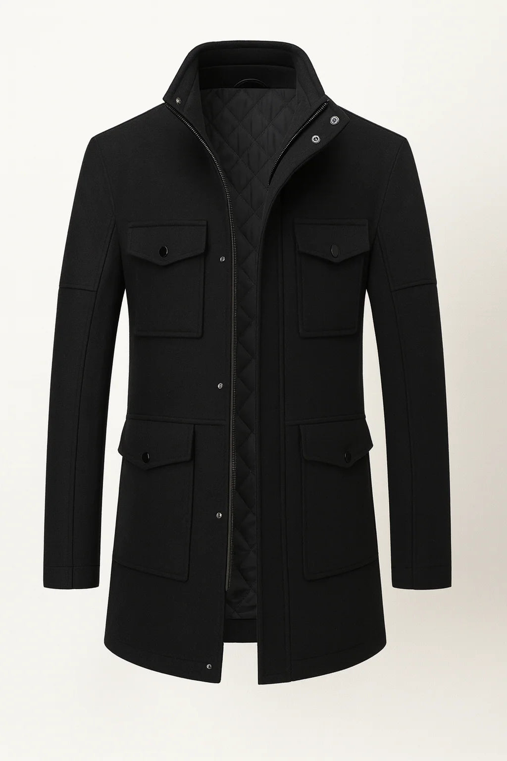 Men's Wool Blend Overcoat Regular Fit