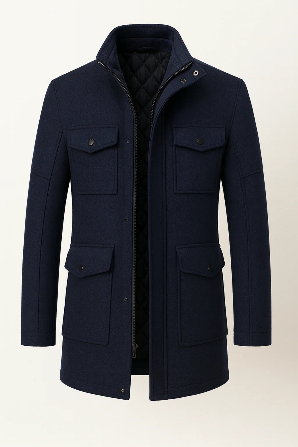 Men's Wool Blend Overcoat Regular Fit