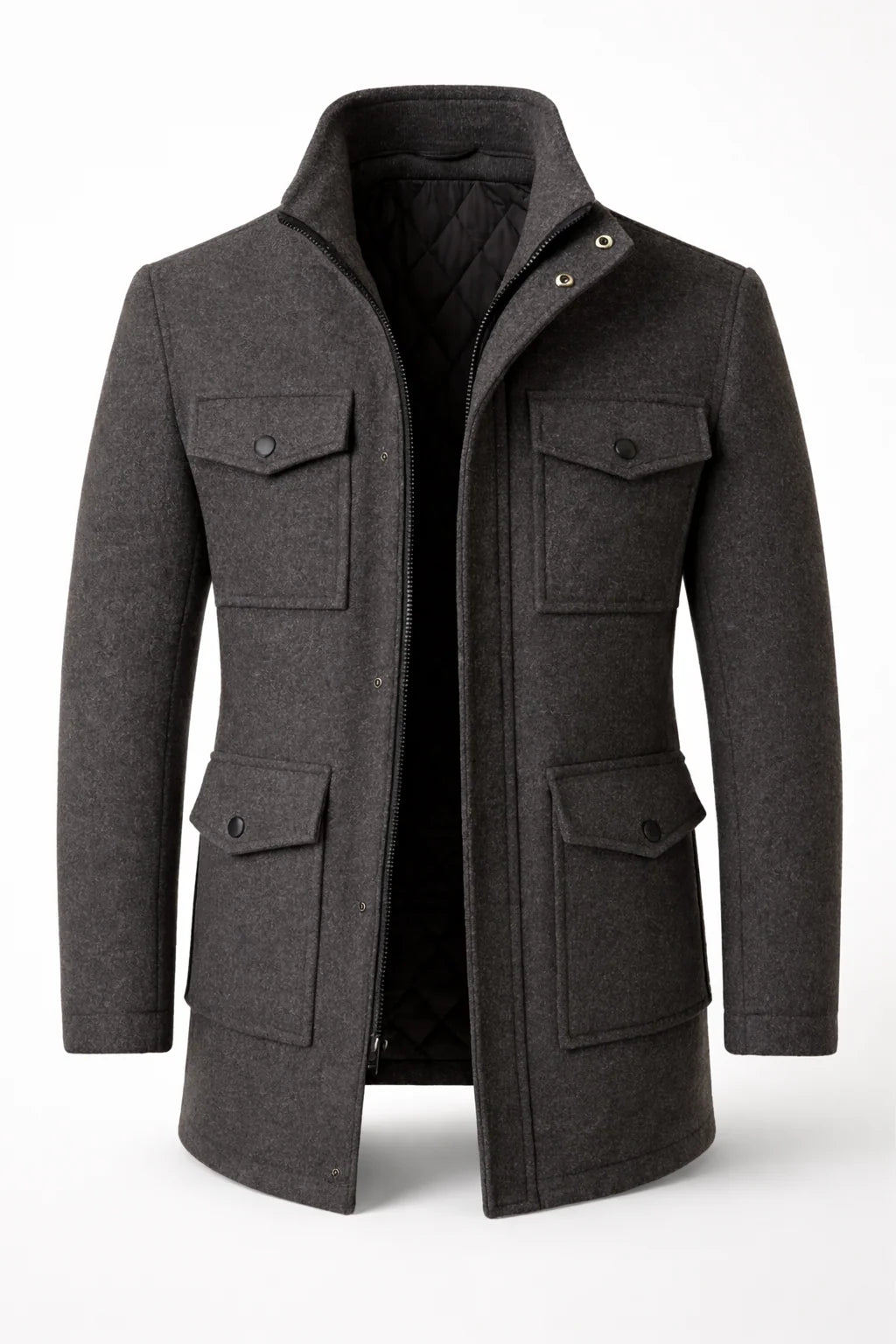 Men's Wool Blend Overcoat Regular Fit