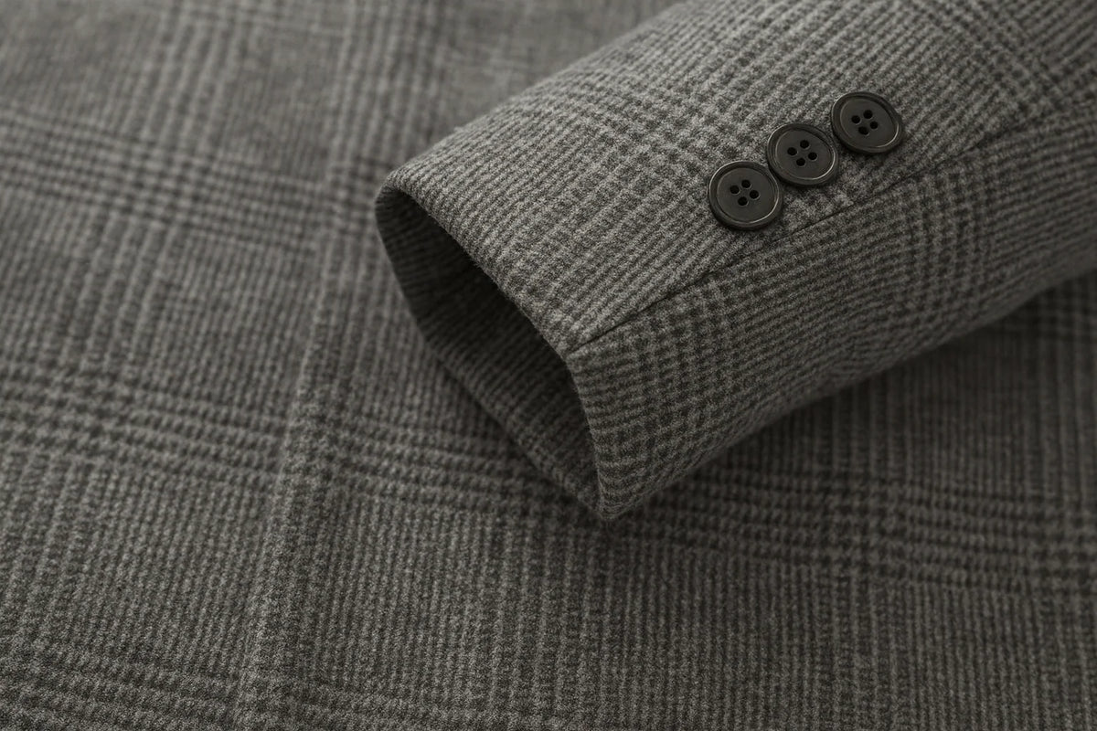 Men's Wool Blend Overcoat with Suit Collar