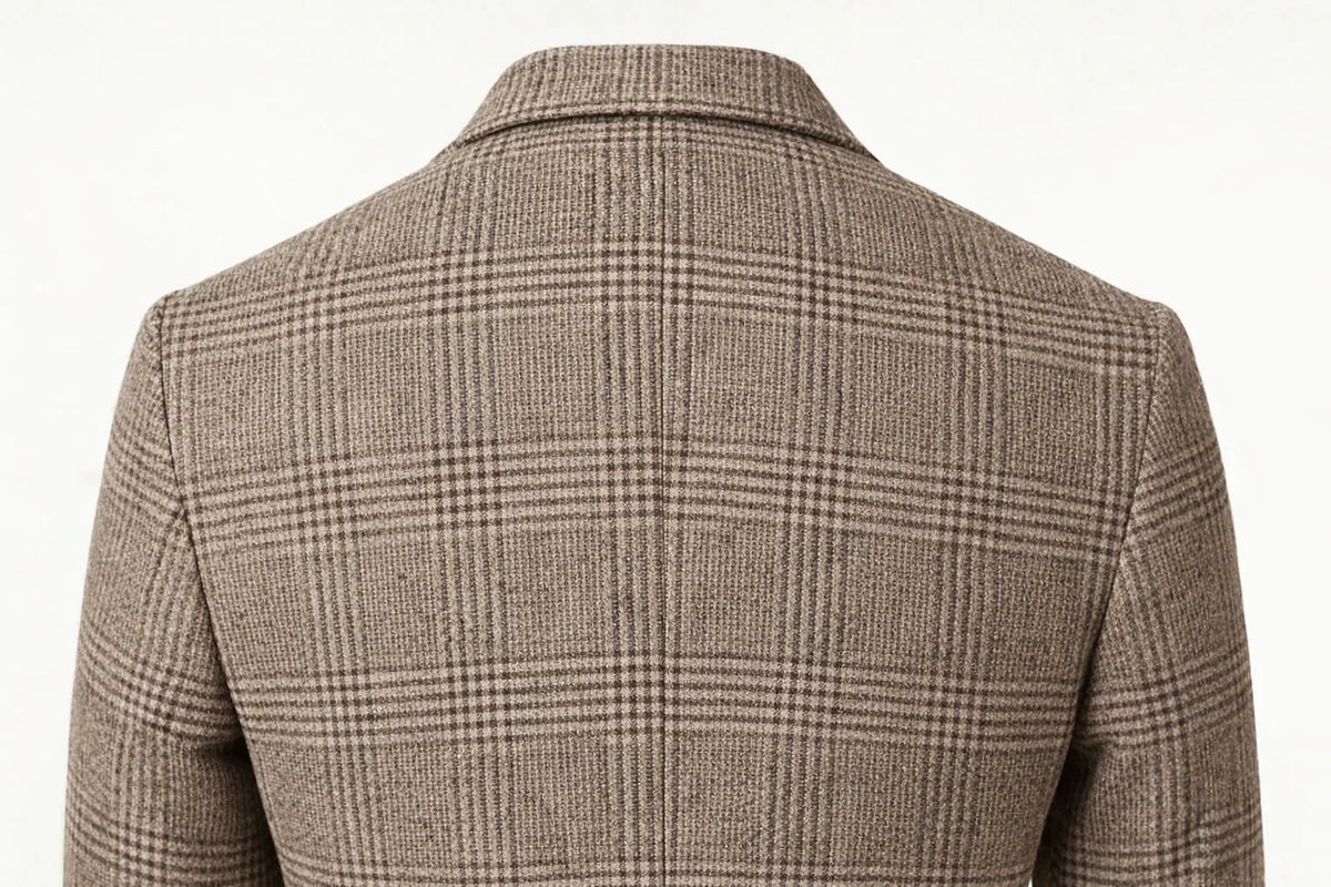 Men's Wool Blend Overcoat with Suit Collar