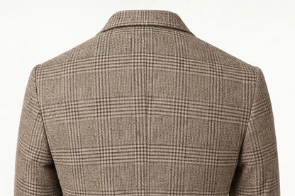Men's Wool Blend Overcoat with Suit Collar