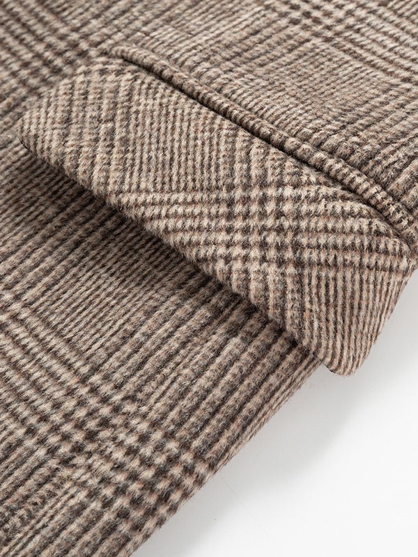 Men's Wool Blend Overcoat with Suit Collar