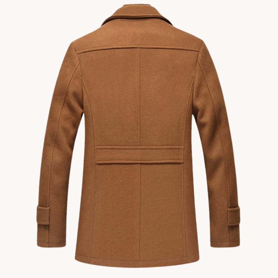 Men's Wool Blend Single-Breasted Coat