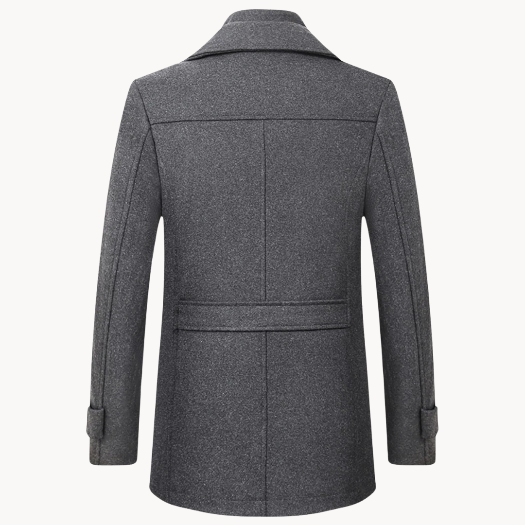 Men's Wool Blend Single-Breasted Coat