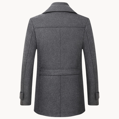 Men's Wool Blend Single-Breasted Coat