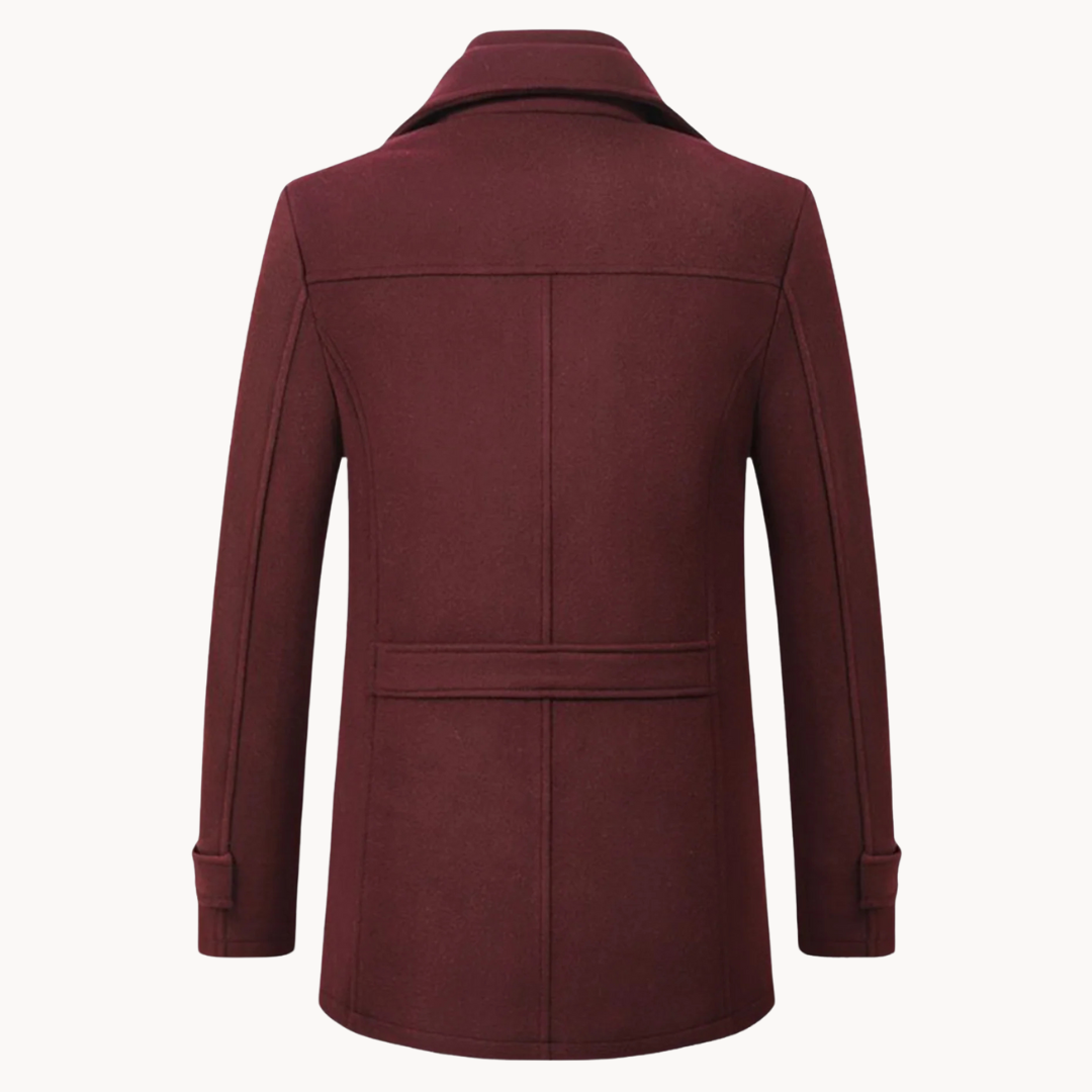 Men's Wool Blend Single-Breasted Coat