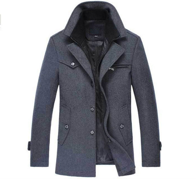 Men's Wool Blend Winter Coat