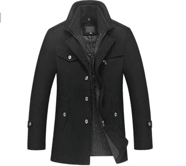 Men's Wool Blend Winter Coat