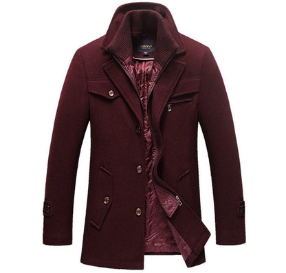 Men's Wool Blend Winter Coat