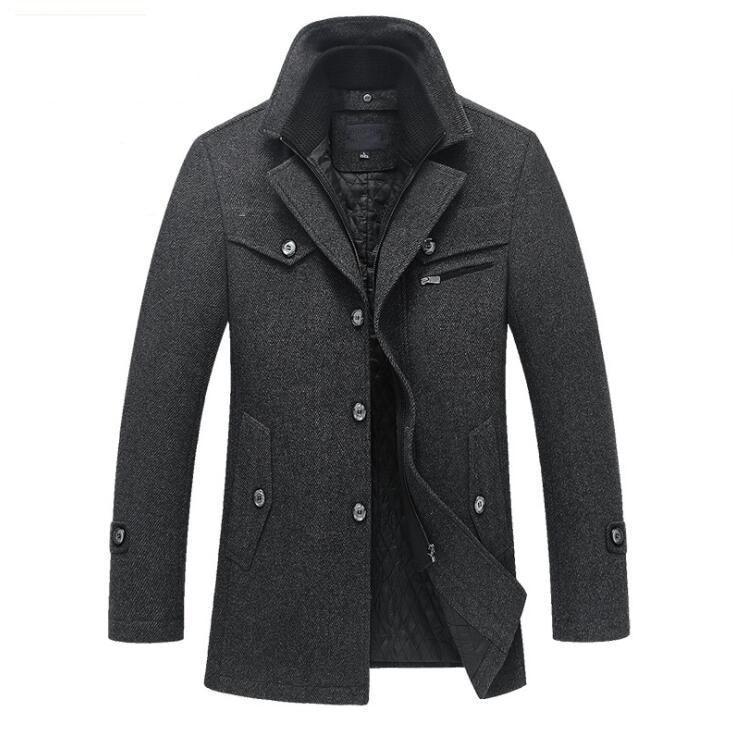 Men's Wool Blend Winter Coat