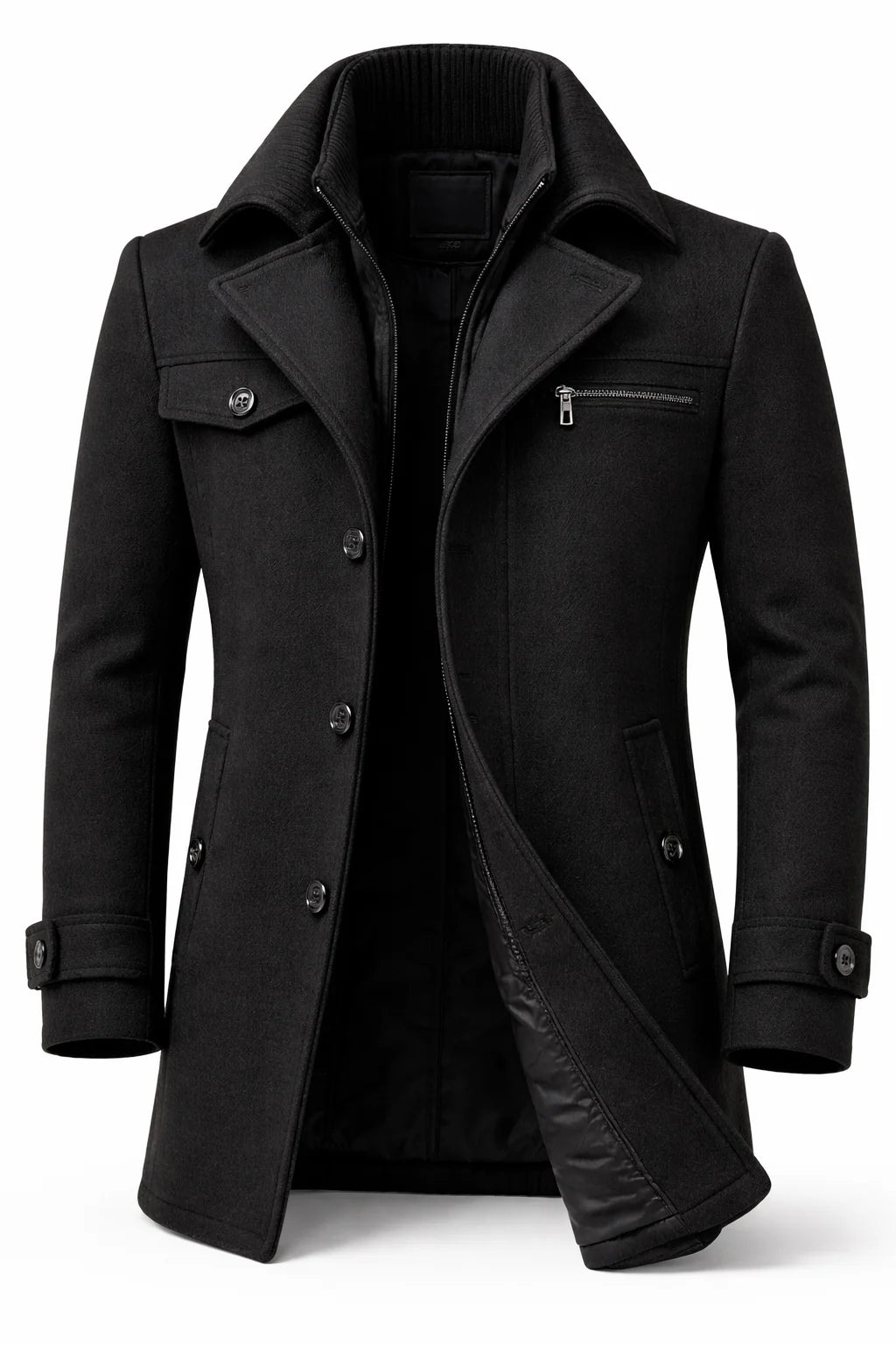 Men's Wool Blend Winter Overcoat