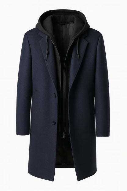 Men's Wool Blend Winter Overcoat