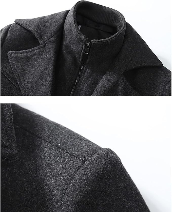 Men's Wool Blend Winter Overcoat