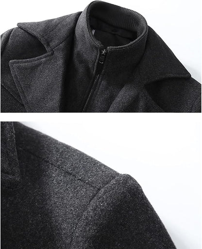 Men's Wool Blend Winter Overcoat