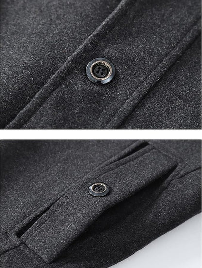 Men's Wool Blend Winter Overcoat