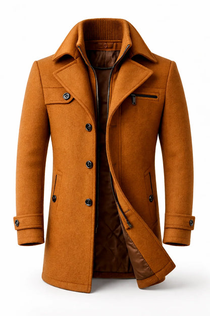 Men's Wool Blend Winter Overcoat