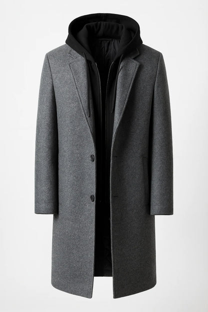 Men's Wool Blend Winter Overcoat