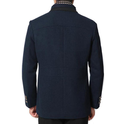 Men's Wool Detachable Shawl Coat