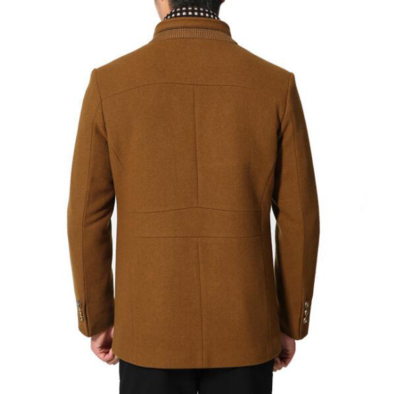 Men's Wool Detachable Shawl Coat