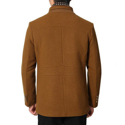 Men's Wool Detachable Shawl Coat
