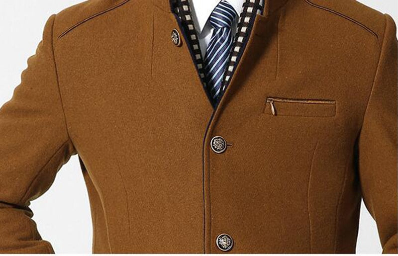 Men's Wool Detachable Shawl Coat
