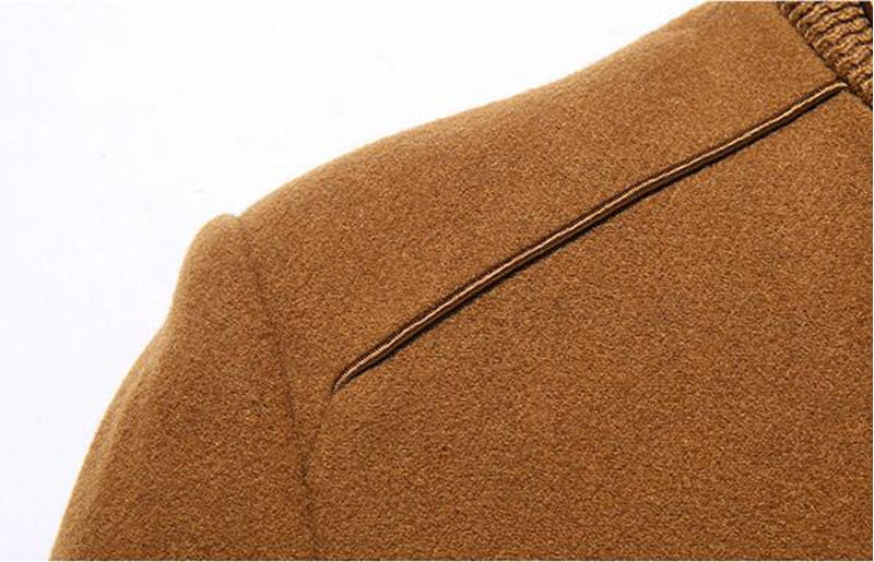 Men's Wool Detachable Shawl Coat