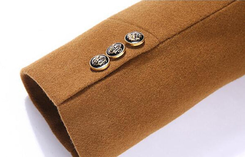 Men's Wool Detachable Shawl Coat