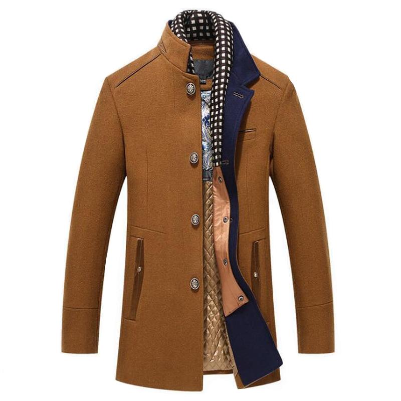 Men's Wool Detachable Shawl Coat