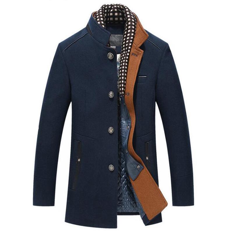 Men's Wool Detachable Shawl Coat
