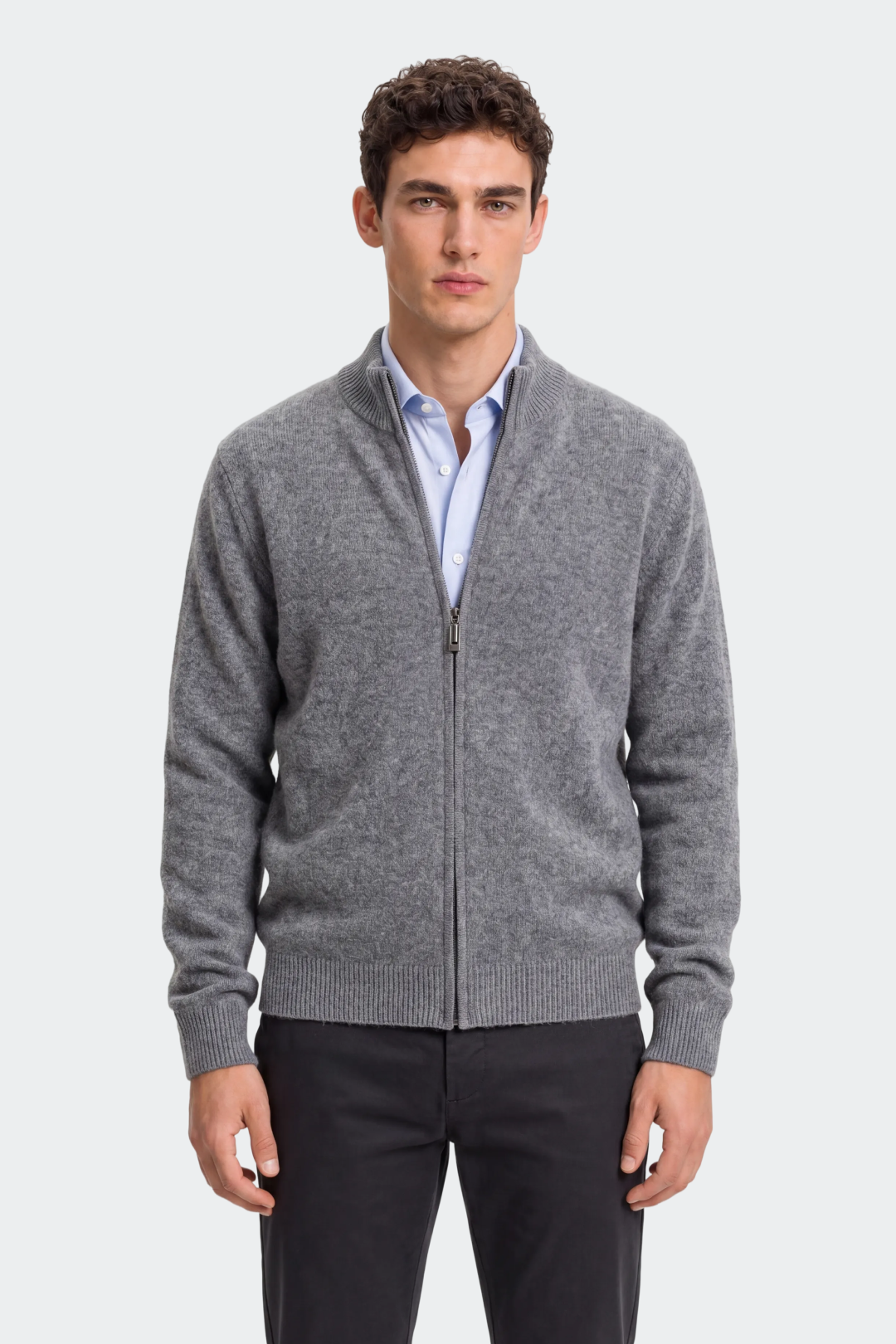 Men's Wool Full-Zip Cardigan