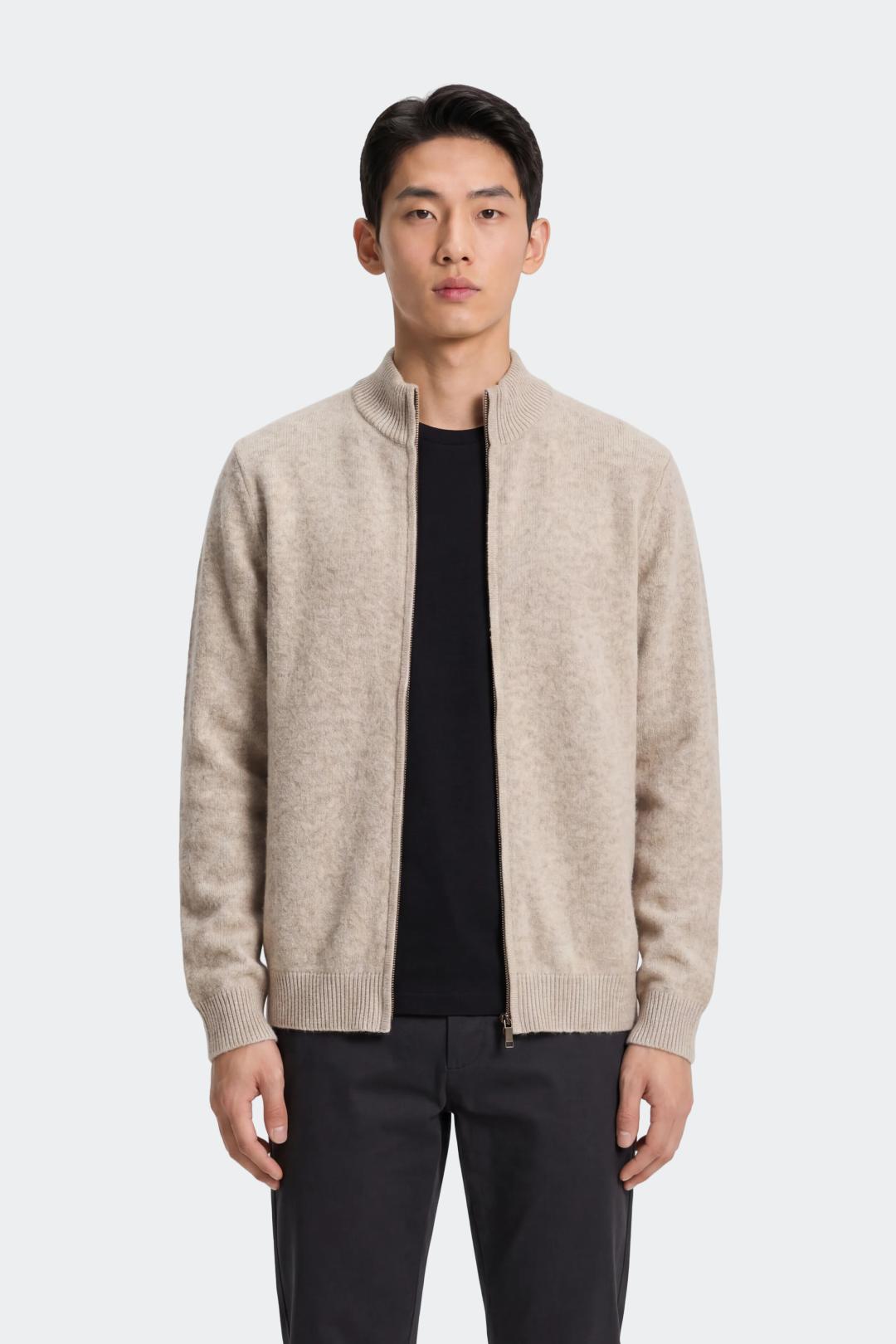 Men's Wool Full-Zip Cardigan