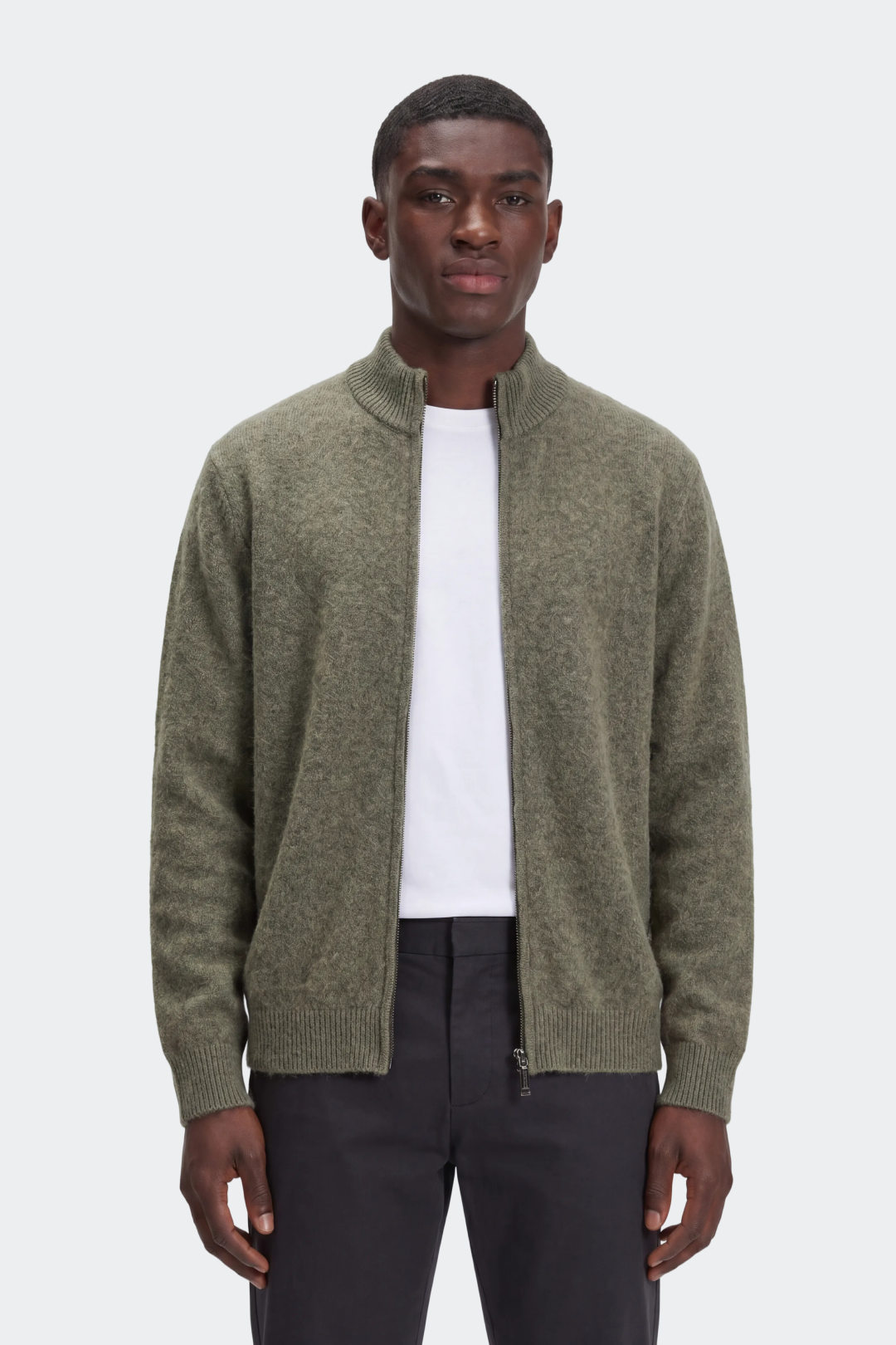 Men's Wool Full-Zip Cardigan